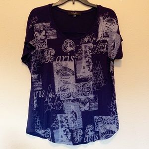 B.L.E.U. Paris-themed embellished t-shirt PXL